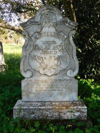 [Picture of Marie Bach grave]